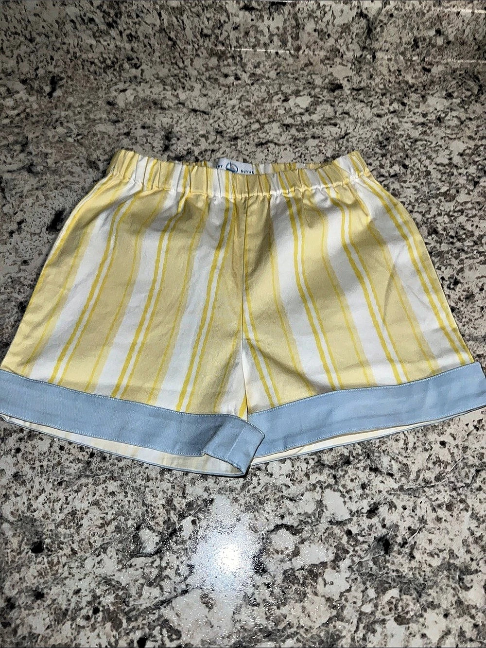 Henry Duval Striped  Shorts Yellow & White Size 6